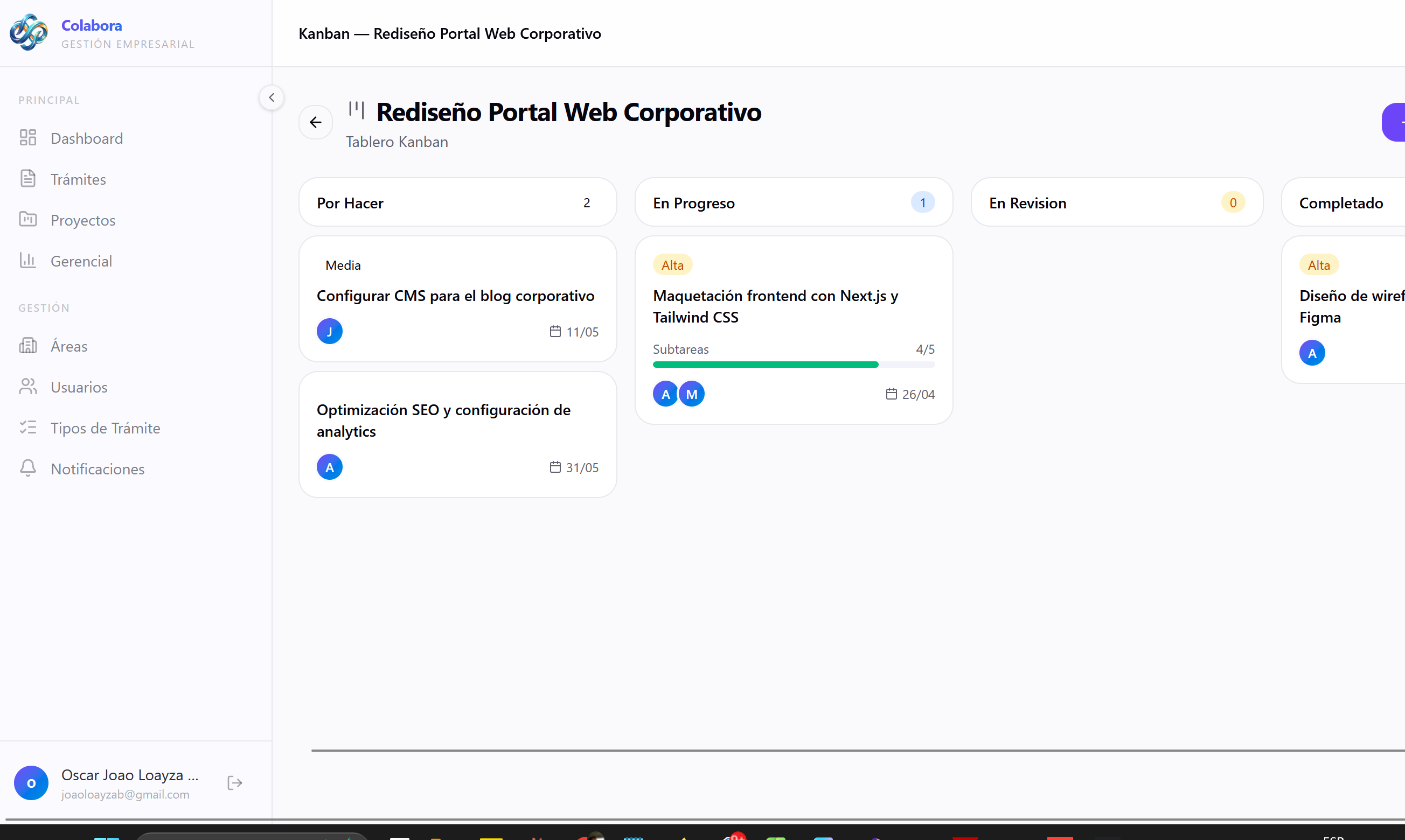 Tablero Kanban de Colabora